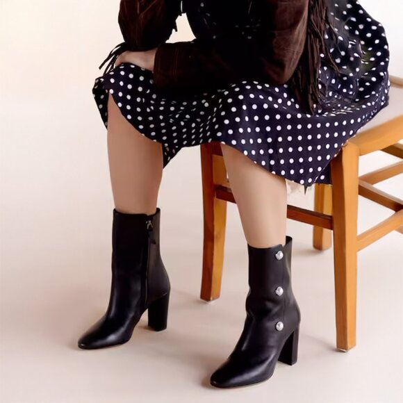 JIMMY CHOO Rina 85 Embellished Leather Ankle Boots Black IT 35.5 US 5.5 NEW - Picture 16 of 16